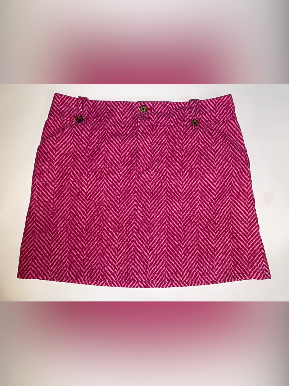 Lilly Pulitzer Hot Pink Chevron Mini Skirt
